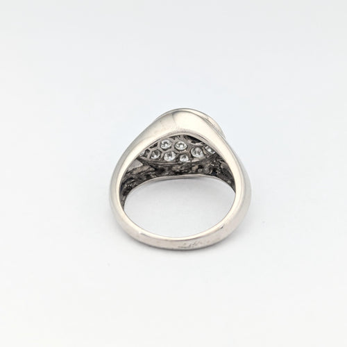 Bague Bague en or blanc diamants et saphir 58 Facettes 29701