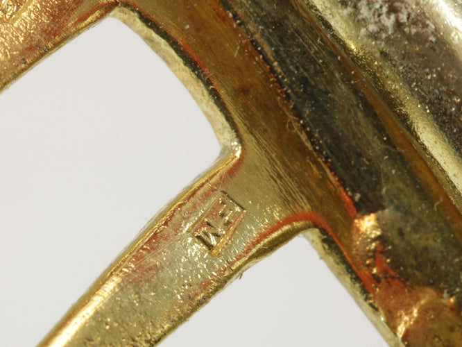 Diadème antique en corail doré à l'argent 58 Facettes 7493