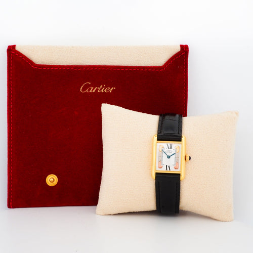 Cartier Tank Must - Ivory trinity dial - SM 58 Facettes