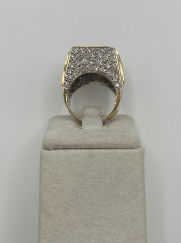 Bague 49 Bague Saphir jaune et Diamants sur or jaune 58 Facettes