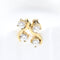 Boucles d'oreilles Boucles d'oreilles en or jaune avec diamants taille brillant 58 Facettes 132991
