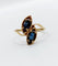 Bague 51 Bague vintage toi et moi or jaune, saphirs 58 Facettes A05847