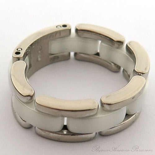 Bague 59 Bague Chanel Ultra céramique blanche 58 Facettes BA1636