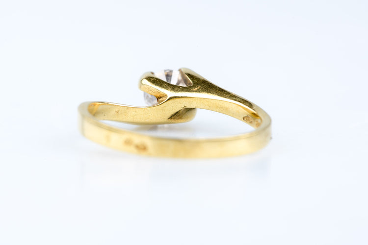 Bague 56 Bague solitaire diamant en or jaune 58 Facettes BG31200146-107