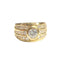 Bague 55 Bague bandeau or jaune diamants 58 Facettes Q148B