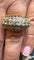Bague 54 Bague ancienne jarretière en or jaune 18 carats et diamants taille ancienne 58 Facettes