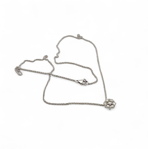 Collier Chaîne et pendentif marguerite en or et diamants 58 Facettes