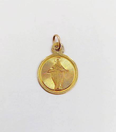Pendentif Médaille religieuse victorienne or jaune 58 Facettes A05601