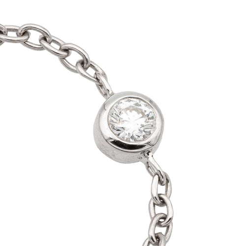 Bague 54 Bague Chaînette Or blanc Diamant 58 Facettes 578663RV