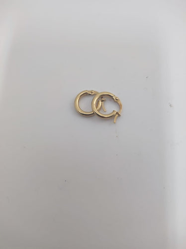 Boucles d'oreilles Créoles fines en or jaune 18k 58 Facettes