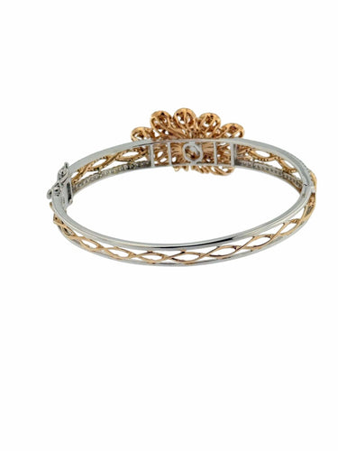 Bracelet Bracelet français or blanc et or rose, diamants naturels 58 Facettes