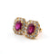Boucles d'oreilles Boucles d'oreilles en or jaune 18 carats, rubis et diamants, 1883 E 58 Facettes