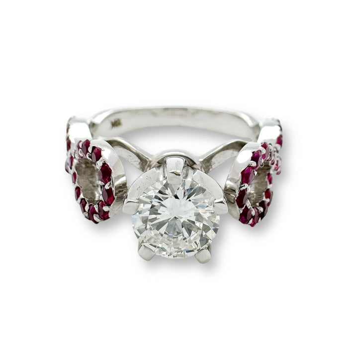 Bague 54 Trio d'Infinité - Bague interchangeable en diamants rubis et saphirs 58 Facettes