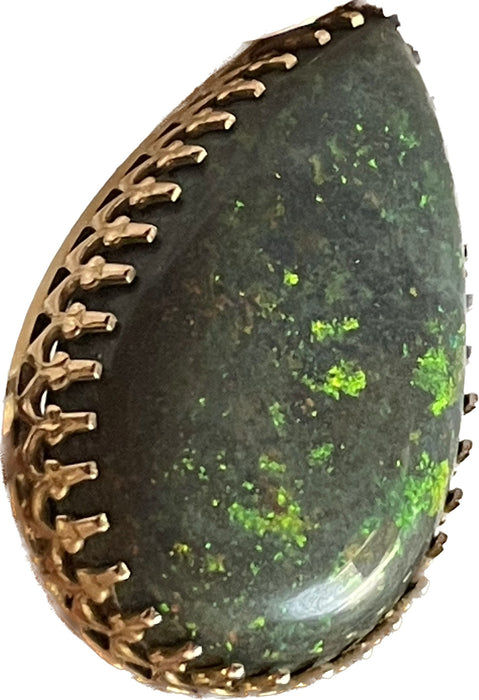 Andamooka zwarte opaal hanger