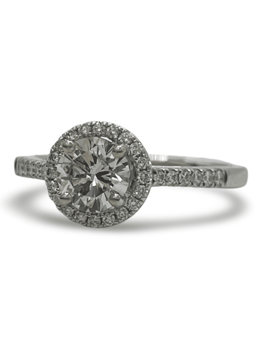 Bague Bague solitaire or blanc et diamant 1,10 ct 58 Facettes