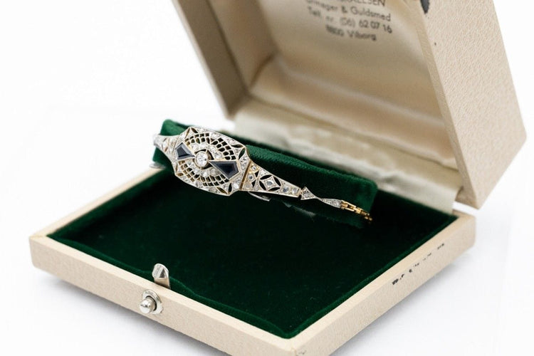 Bracelet Diamond Bracelet Art Déco - Czechoslovakia circa 1930 58 Facettes 10646