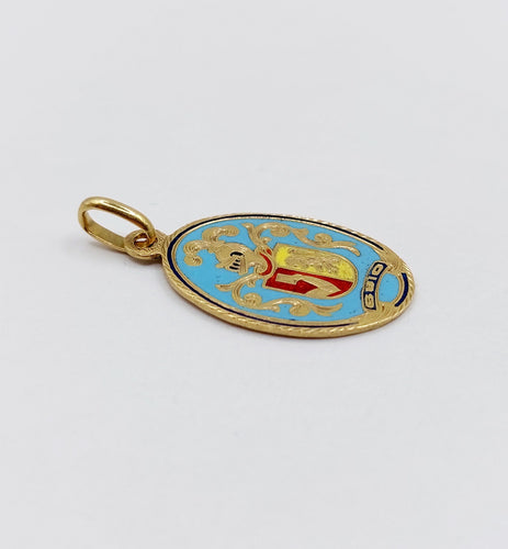 Pendentif Pendentif antique or jaune blason finement émaillé 58 Facettes A06274