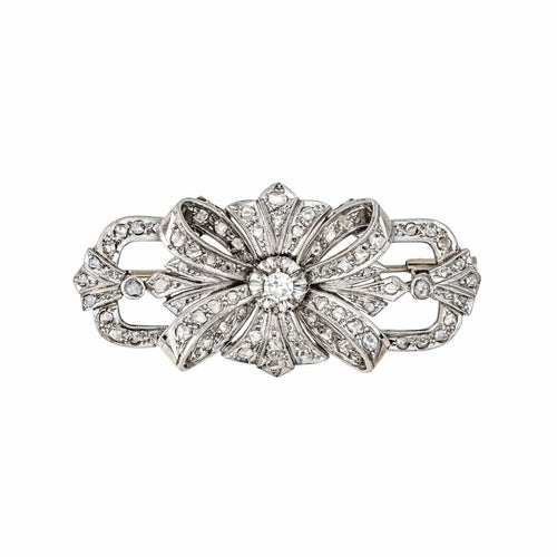 Broche Broche Palladium Diamant 58 Facettes 3824709CN