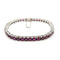 Bracelet Bracelet Tennis or blanc serti de rubis 58 Facettes