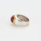 Bague or jaune et blanc tourmaline rose 58 Facettes LP985