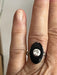 Bague 56 Bague Art Déco platine onyx diamants 58 Facettes 4536