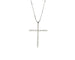 Collier Collier en or blanc 18 carats avec pendentif croix et diamants de 0,20 carat 58 Facettes 13646