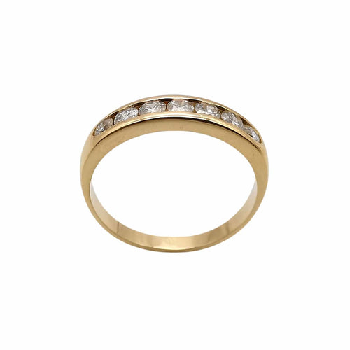 Bague 54 Bague Alliance or jaune et diamants 58 Facettes