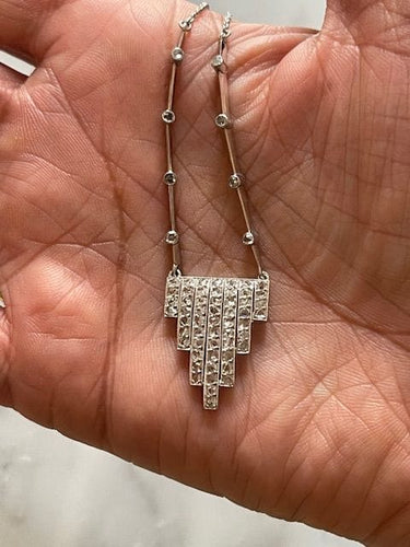 Collier Collier époque Art Déco, diamants 58 Facettes