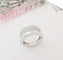 Bague 51.5 Bague Bandeau Diamants Or Blanc 58 Facettes AA 1519