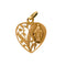 Pendentif Médaille or jaune à motif floral 58 Facettes BLO01582