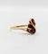 Bague 55.5 Bague vintage or 18k grenat ovale et monture moderniste 58 Facettes A05377