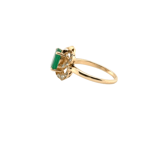 Bague Bague vintage or Jaune - Emeraude et diamants 58 Facettes 1.0002290/8