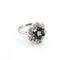 Bague 56 Bague en or blanc 18 carats avec saphirs et diamants 58 Facettes