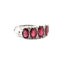 Bague 53 Bague en platine avec rubis et diamants 58 Facettes