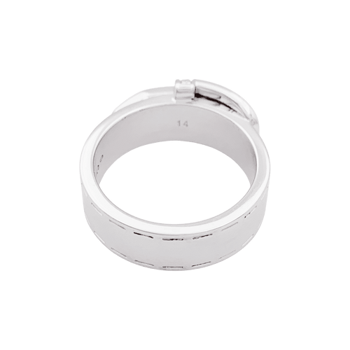 Bague 53 Bague Gucci "Ceinture" or blanc, diamants. 58 Facettes 34417