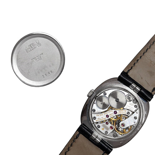 Montre Patek Philippe Golden Ellipse 3848 RARE White 18k Gold Circa 1990 Caliber 215 58 Facettes