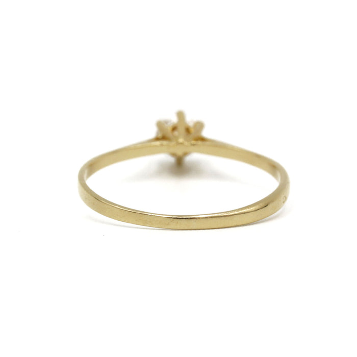 Solitaire geelgouden diamant