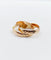 Bague 51 Alliance jumelées Gimmel antique or rose non gravée 58 Facettes A05700