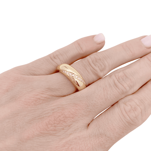 Bague 49 Bague Chaumet "Anneau" or jaune, diamants. 58 Facettes 34419