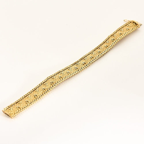 Pulsera flexible en oro amarillo de 18k
