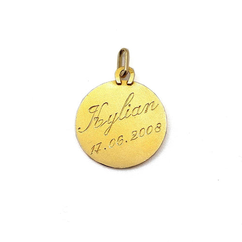 Pendentif Médaille de baptême Christ - or jaune 58 Facettes 237