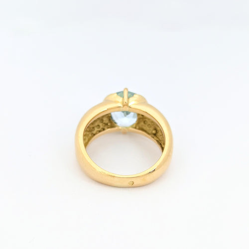 Bague 49 Bague en or jaune et topaze 58 Facettes 29045