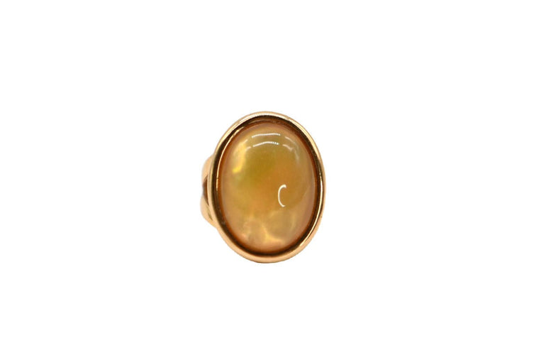 Bague 54 Bague en or jaune avec citrine double face et quartz fumé 58 Facettes 328126/K0U8JH3