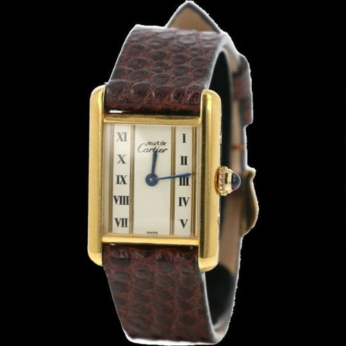 Montre Cartier Montre Tank Vermeil Must De Cartier Vermeil 58 Facettes MT43759