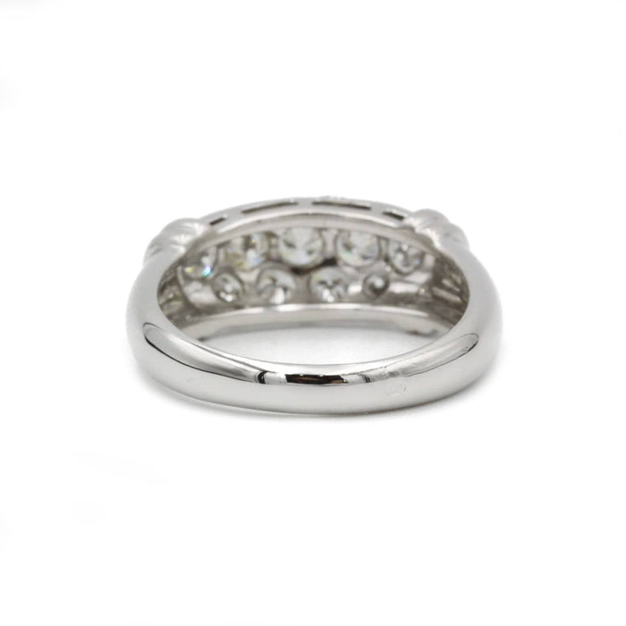 Bague 58 Bague or blanc diamants 58 Facettes 220452R