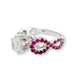 Bague 54 Trio d'Infinité - Bague interchangeable en diamants rubis et saphirs 58 Facettes