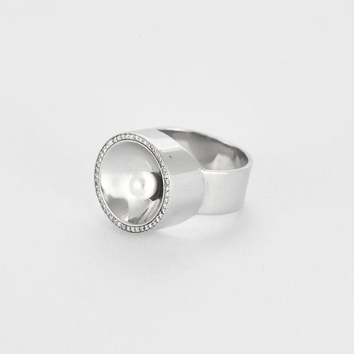 Bague 55 Bague en Or blanc 18K et diamants 58 Facettes LOR36402