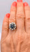 Bague 51 Importante bague marguerite vintage or, saphir et diamants 58 Facettes