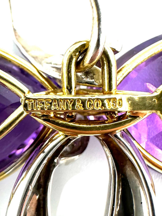 TIFFANY & Co. 2 Anhänger aus Gold, Amethyst und Diamant