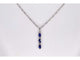 Pendentif Pendentif en or blanc avec diamants et saphir 58 Facettes 2136